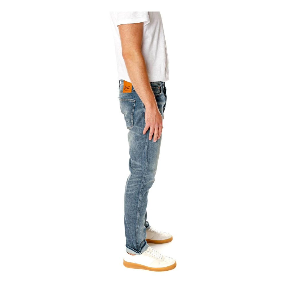 Denham Mid Waist Relaxed Fit Jeans Blue Heren