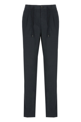 blue-cotton-elastic-waist-pants