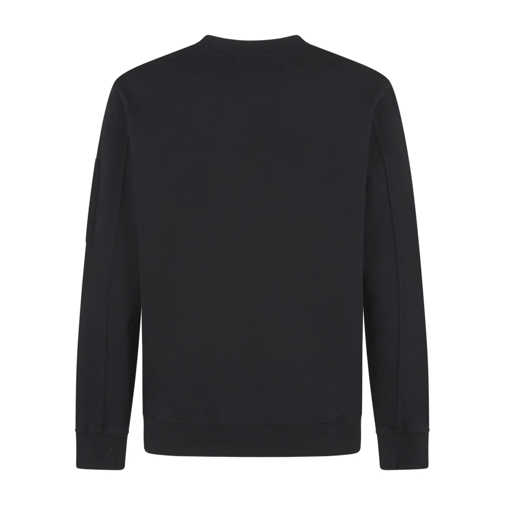 C.P. Company Zwarte Crew Neck Fleece Sweatshirt Black Heren