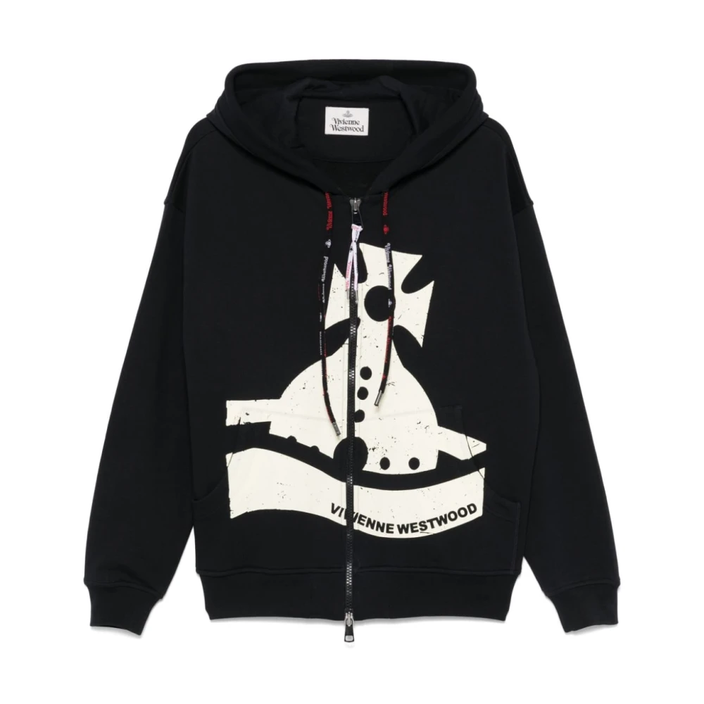 Vivienne Westwood Blauwe Sweater met Rits en Capuchon Blue Heren