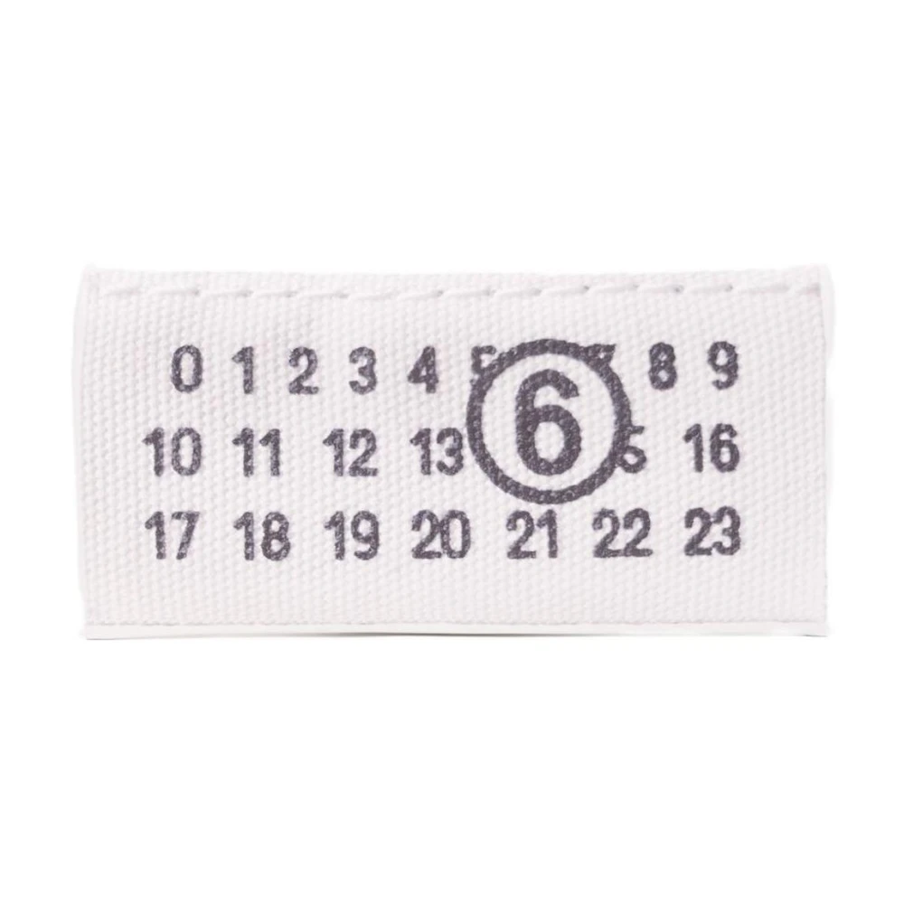 Mm6 Maison Margiela Donna Bianco Numeric Label Clutch