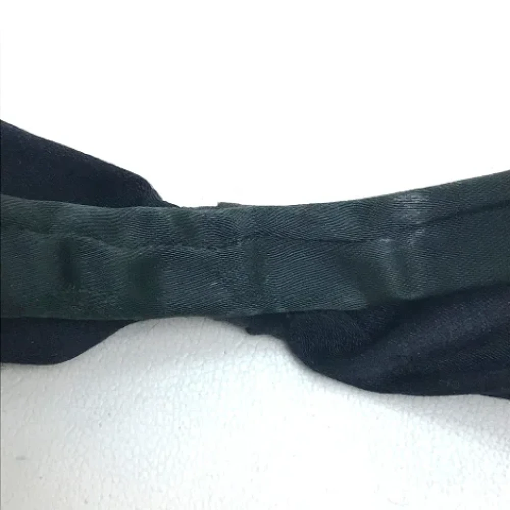 Chanel Vintage Pre-owned Satin hair-accessories Black Dames