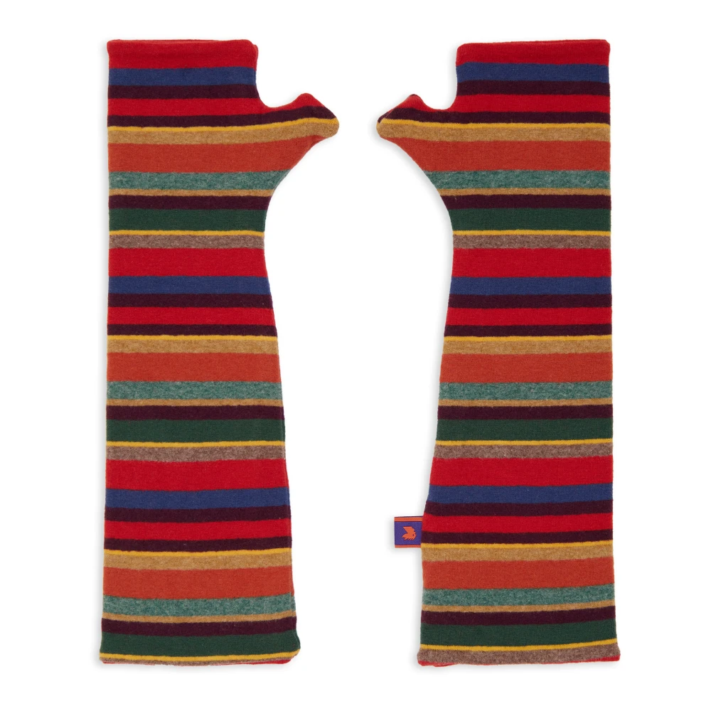 Gallo Rode fleece vingerloze handschoenen voor dames met veelkleurige strepen Multicolor Dames