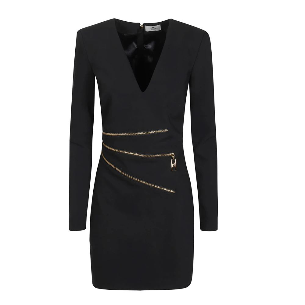 Elisabetta Franchi Chic Mini Jurk Black Dames