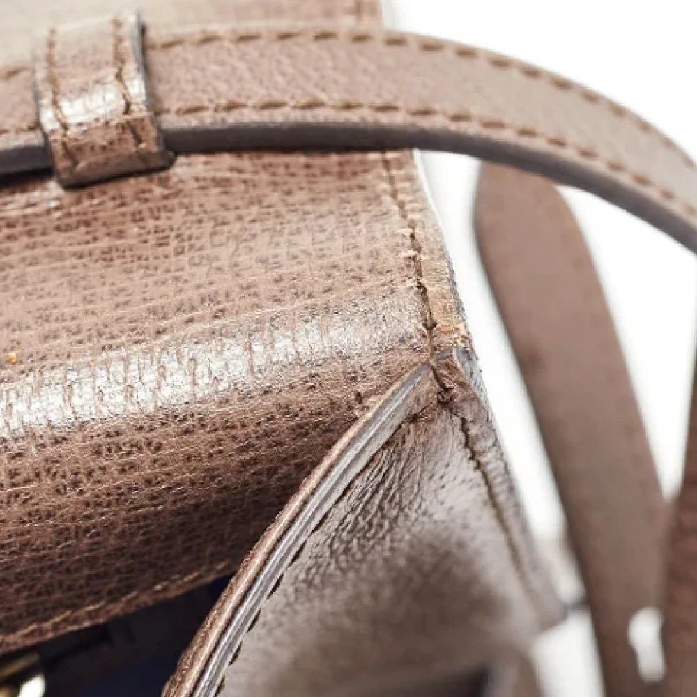 Gucci Vintage Pre-owned Leather handbags Brown Dames