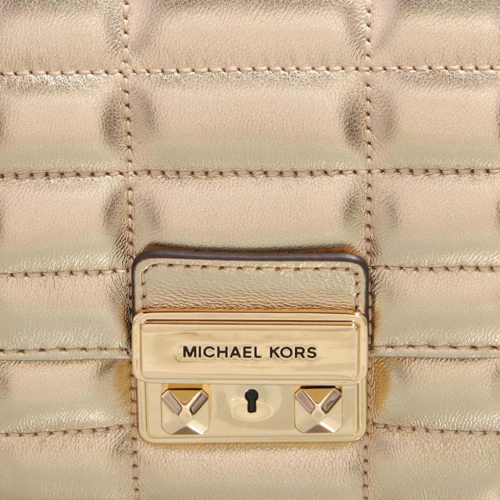 Michael Kors Tribeca Crossbody Bag Pale Gold Yellow Dames