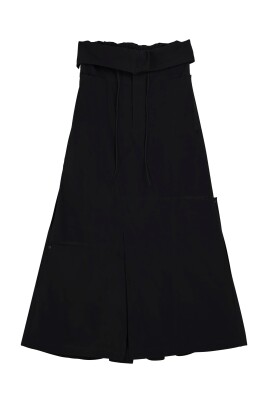 black-vented-skirt-with-adjustable-waist