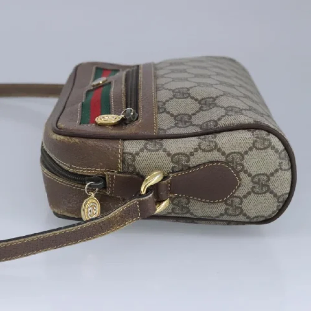 Gucci Vintage Pre-owned Canvas shoulder-bags Beige Dames