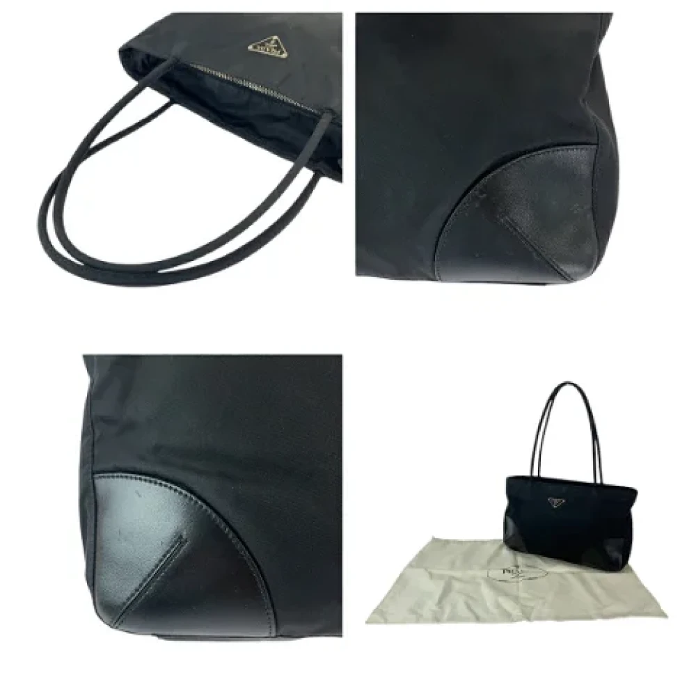 Prada Vintage Pre-owned Canvas prada-bags Black Dames