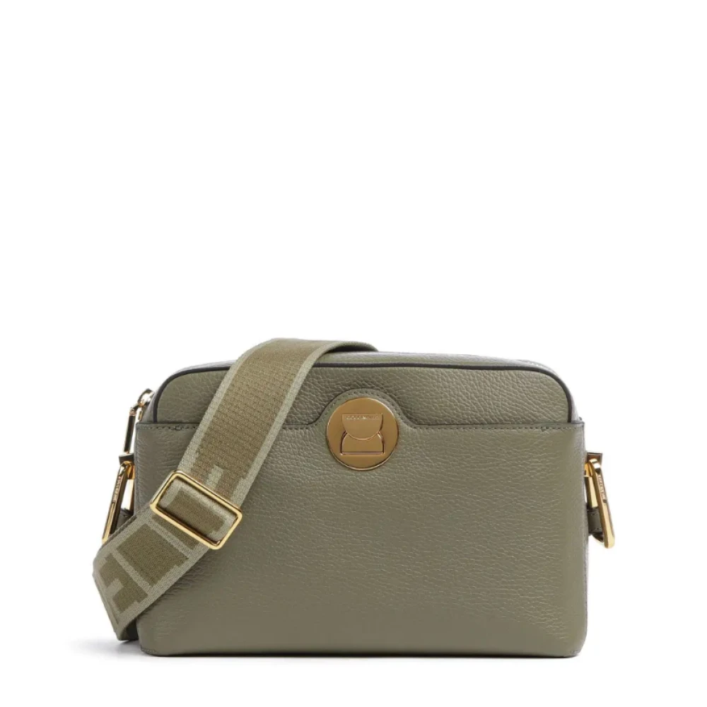 Coccinelle Groene leren crossbody tas Green Dames