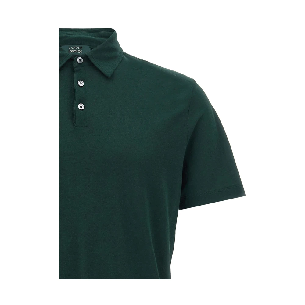 Zanone Bosgroene Polokraag Trui Green Heren