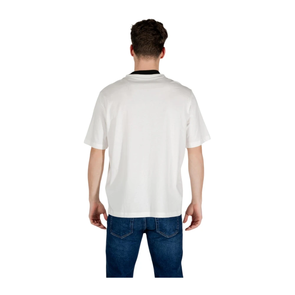 Armani Exchange Beige Bedrukt Katoenen T-shirt Beige Heren