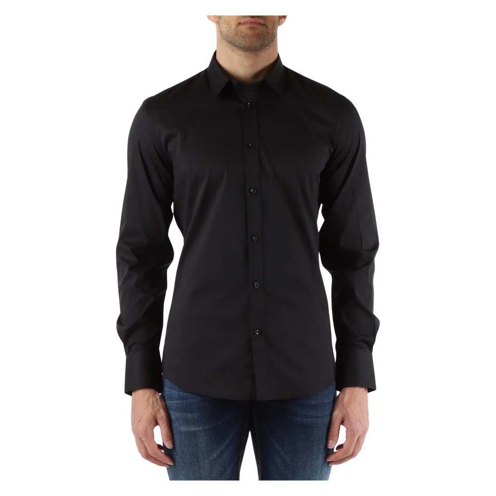 Antony Morato Slim Fit Katoenen Overhemd met Klassieke Kraag Black Heren