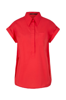 chemisier-rouge-en-coton-popeline-a-manches-courtes