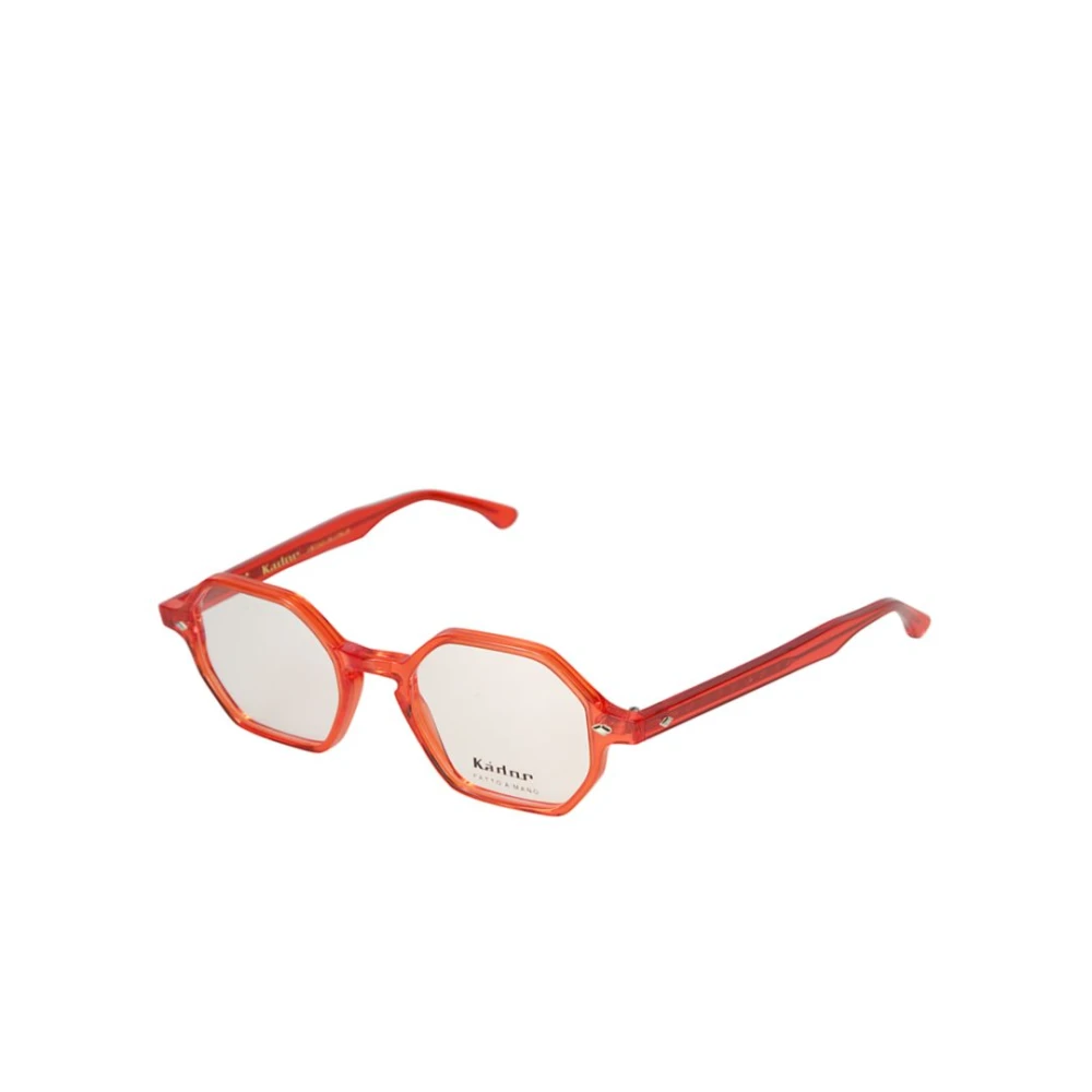 Kador Unisex Red Octagon Glasses - Glasses - 50 Mm - Accessories