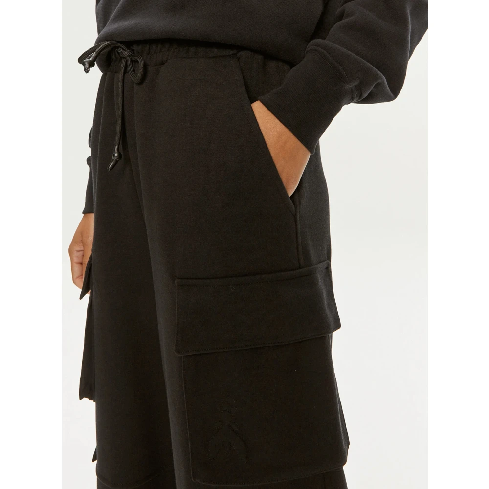 PATRIZIA PEPE Zwarte Cargo Sweatpants met Zakken Black Dames