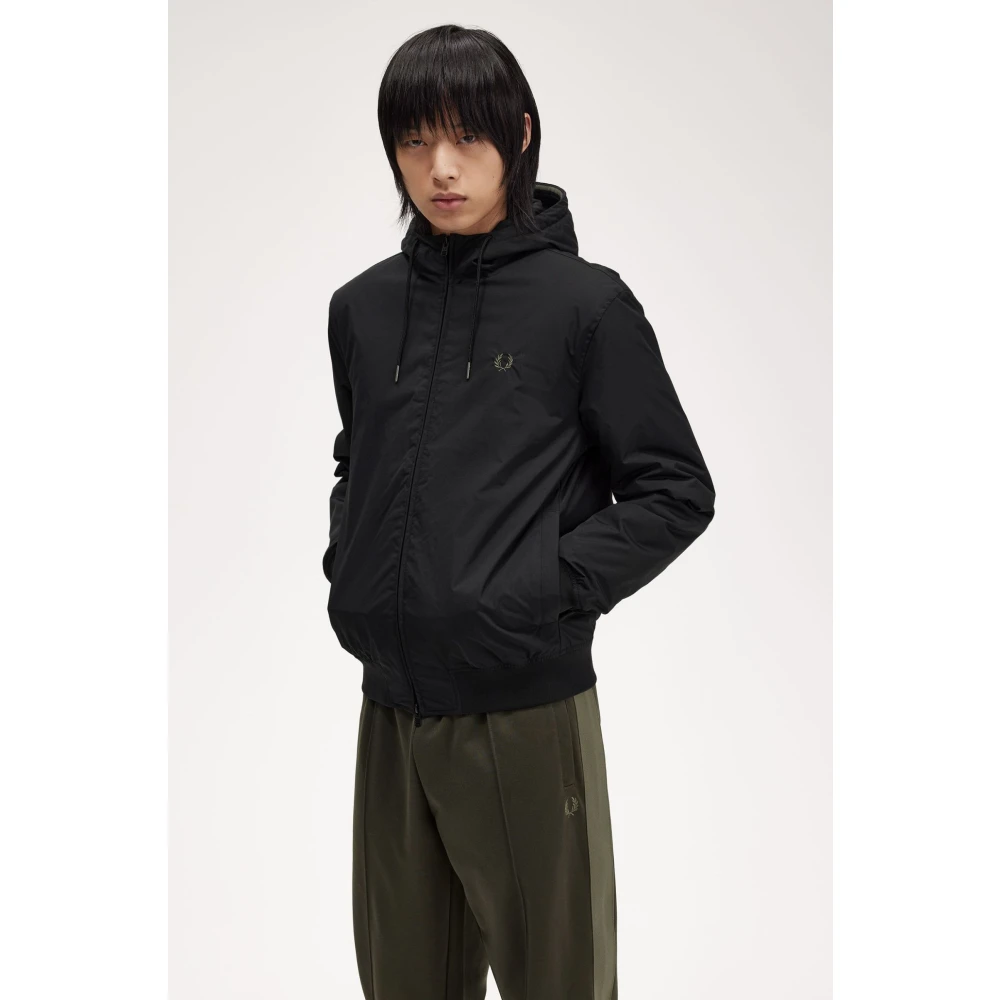 Fred Perry Zwarte Brentham Hoodie Jas Black Heren