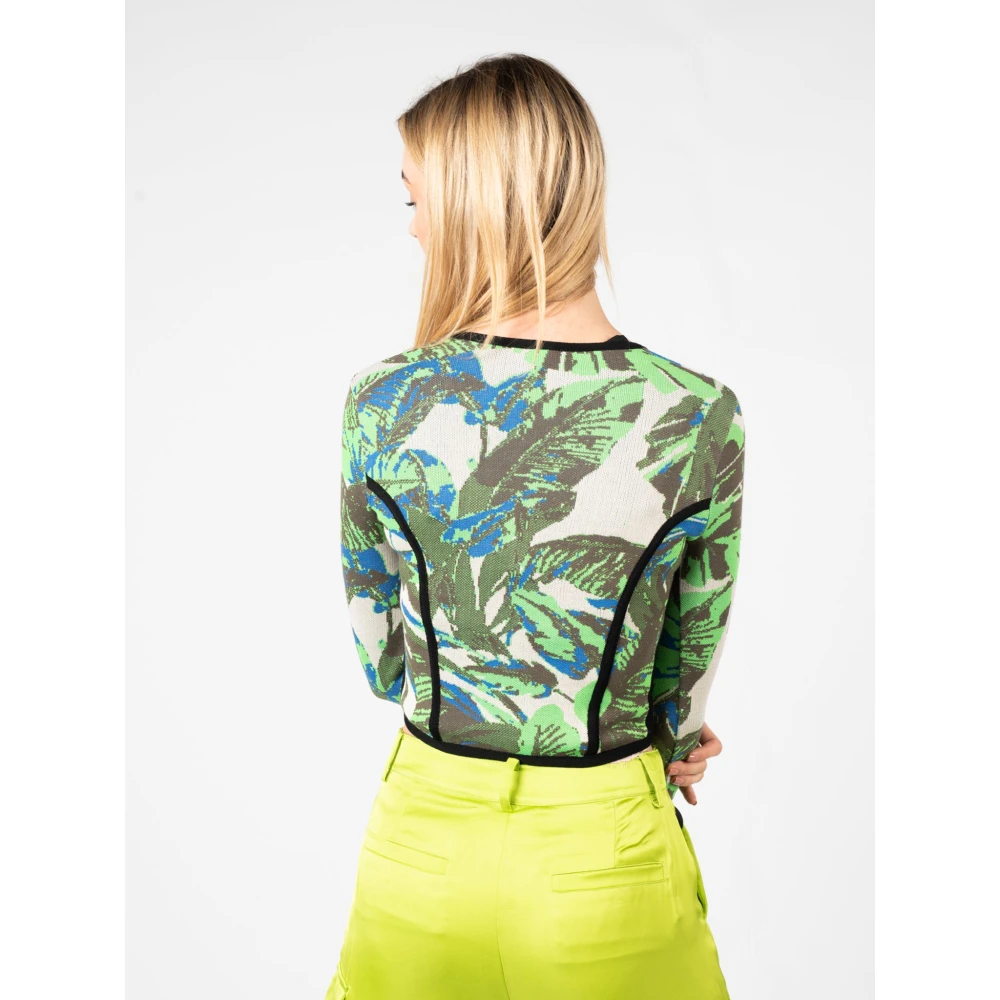 pinko Elegant Aansluitende Jas Green Dames