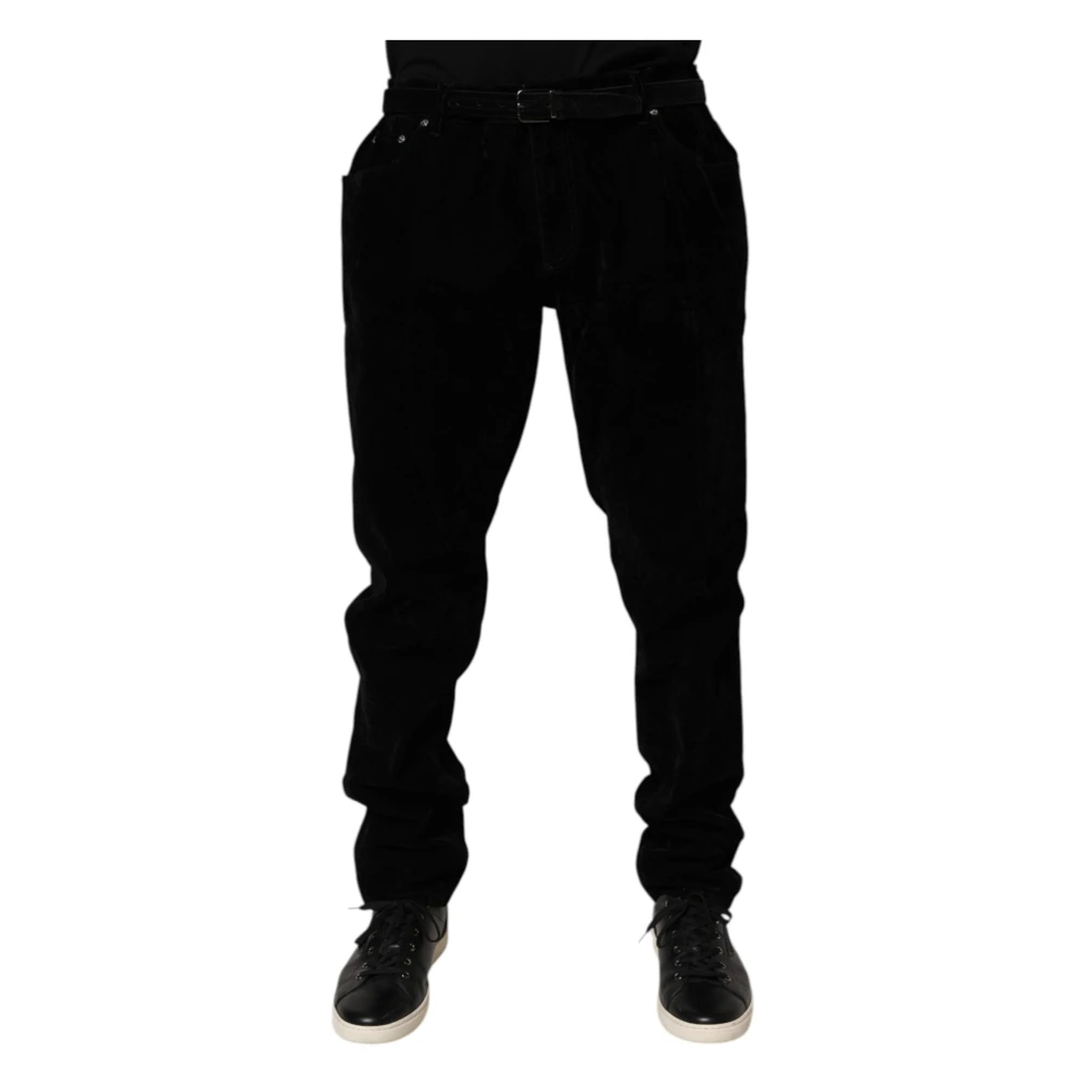 Dolce & Gabbana Men's Black Slim Fit Denim Trouser Jeans