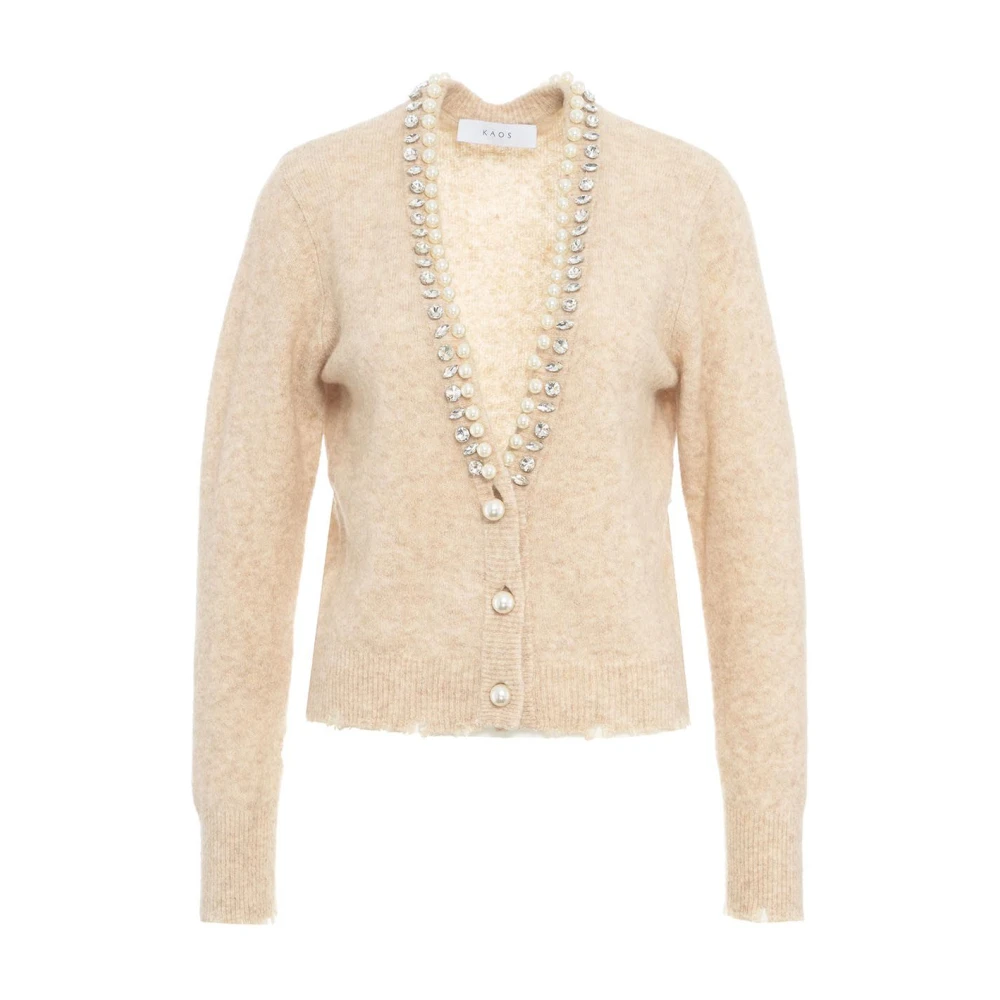 Kaos Beige Gebreide Kleding Aw24 Handwas Beige Dames