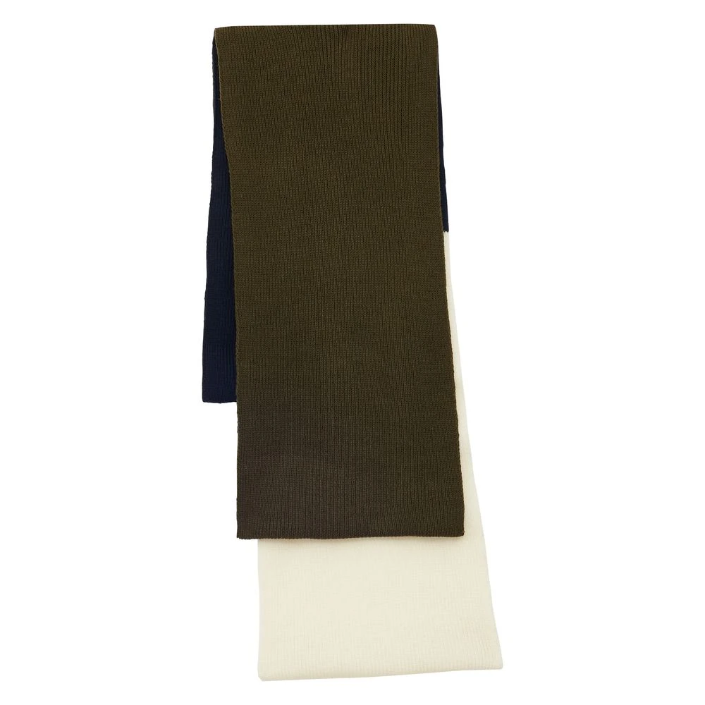 Ines De La Fressange Paris Ysée sjaal van wol marineblauw khaki en ecru Green Dames