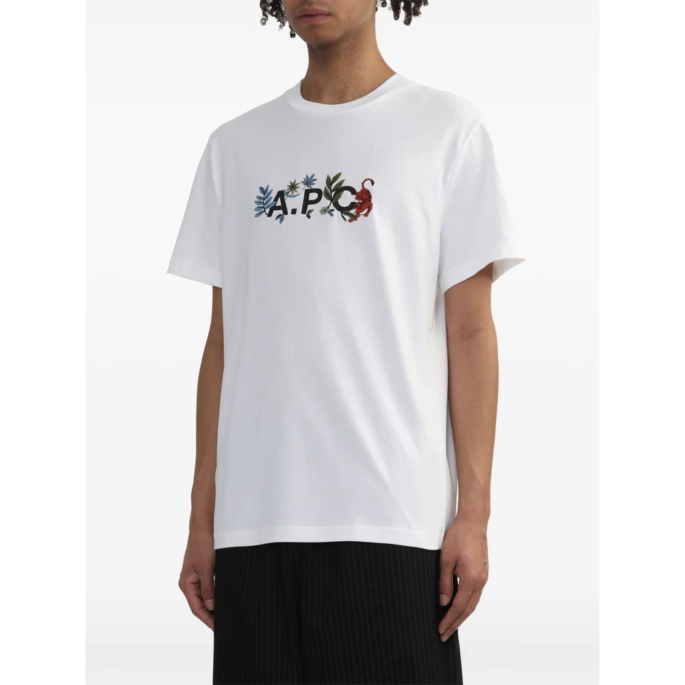 A.p.c. Katoenen T-shirt met Designerscode White Heren