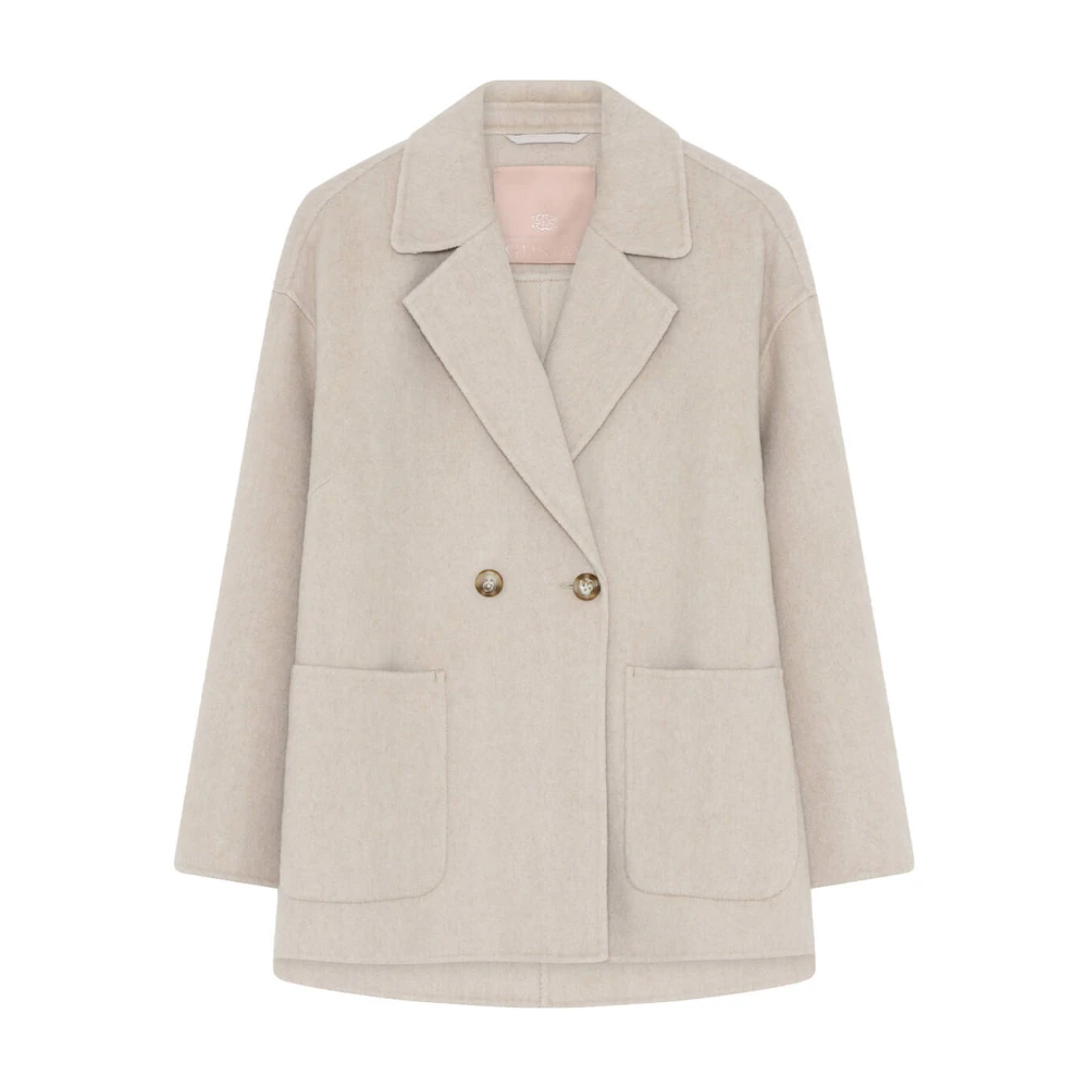 Gustav Elia Wollen Jas Beige Dames