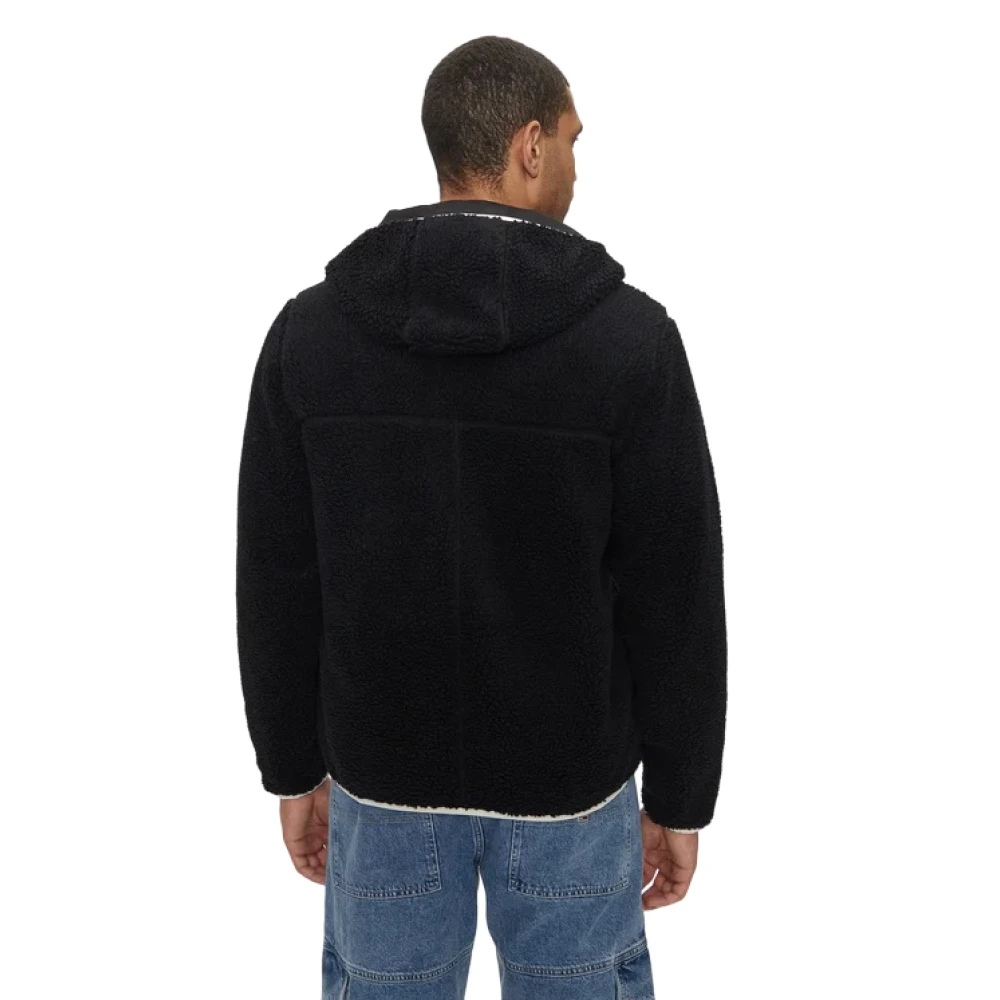 Tommy Jeans Zwarte Jas Aw24 Ritssluiting Black Heren