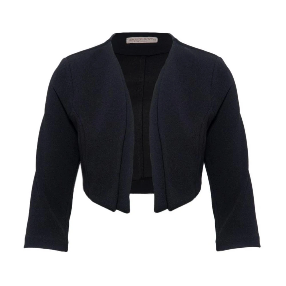 RINASCIMENTO Stretch Blazer Licht Jas Black Dames