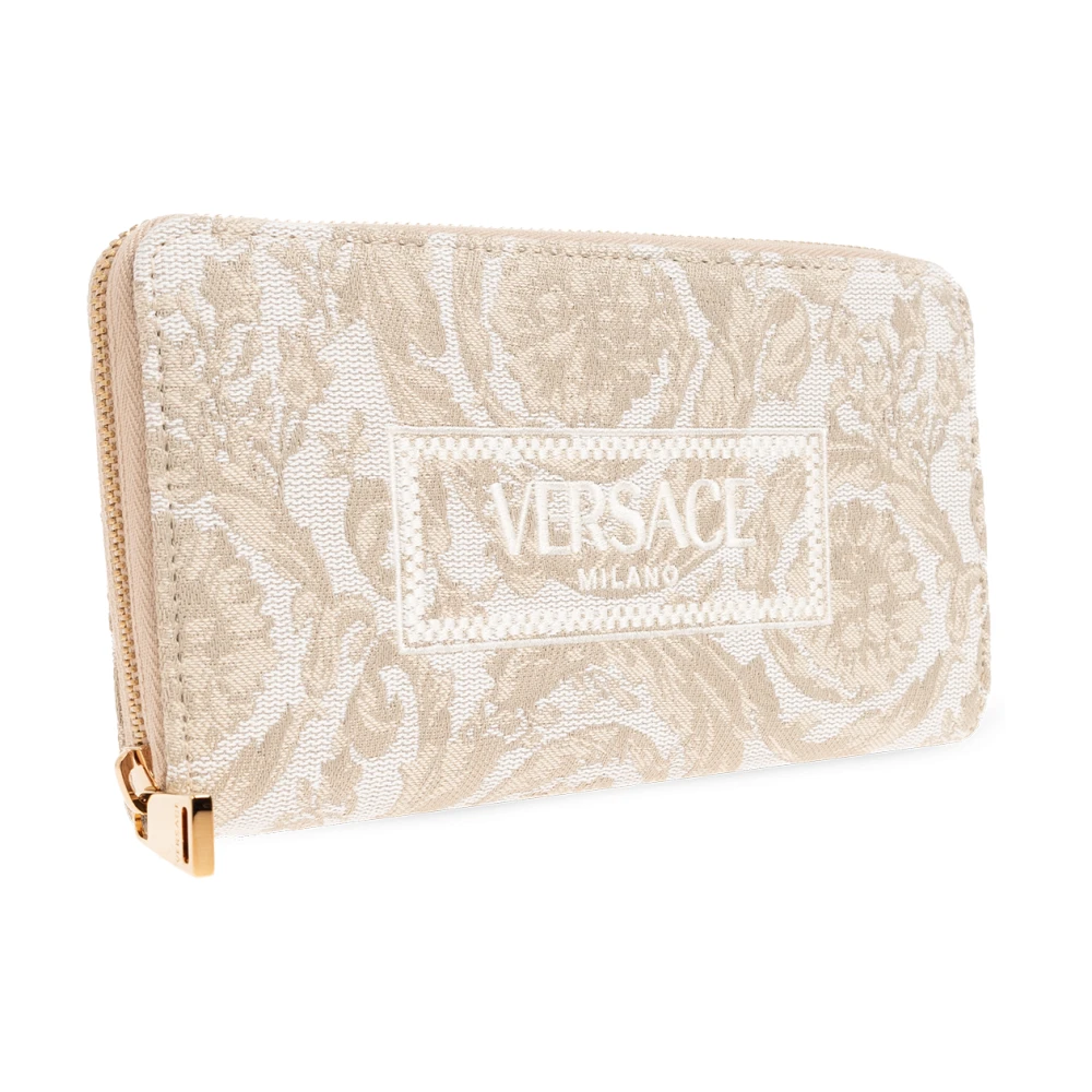 Versace Portemonnee met logo White Dames