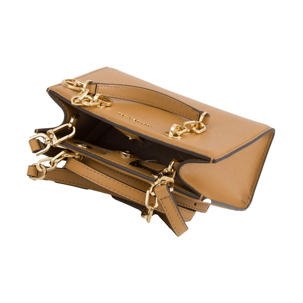 Michael Kors Leren Crossbody Tas Brown Dames