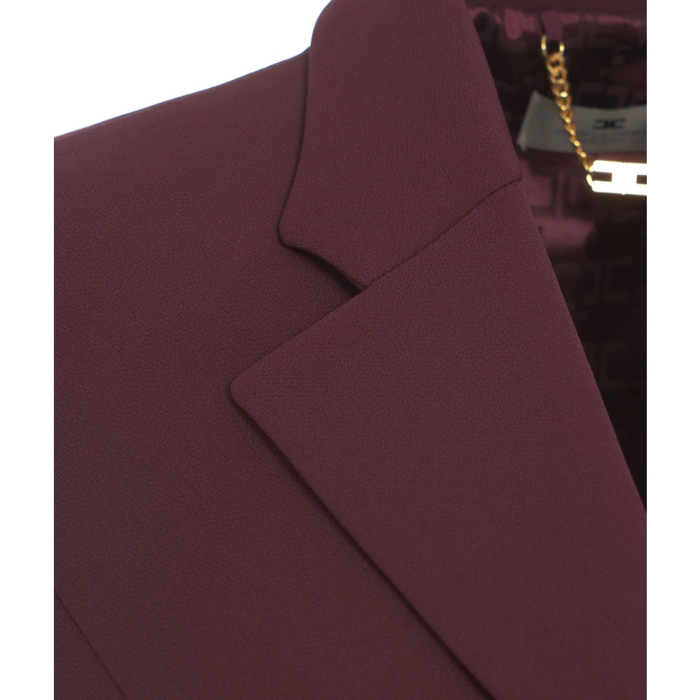 Elisabetta Franchi Multi-gekleurde Geknipte Blazer Brown Dames