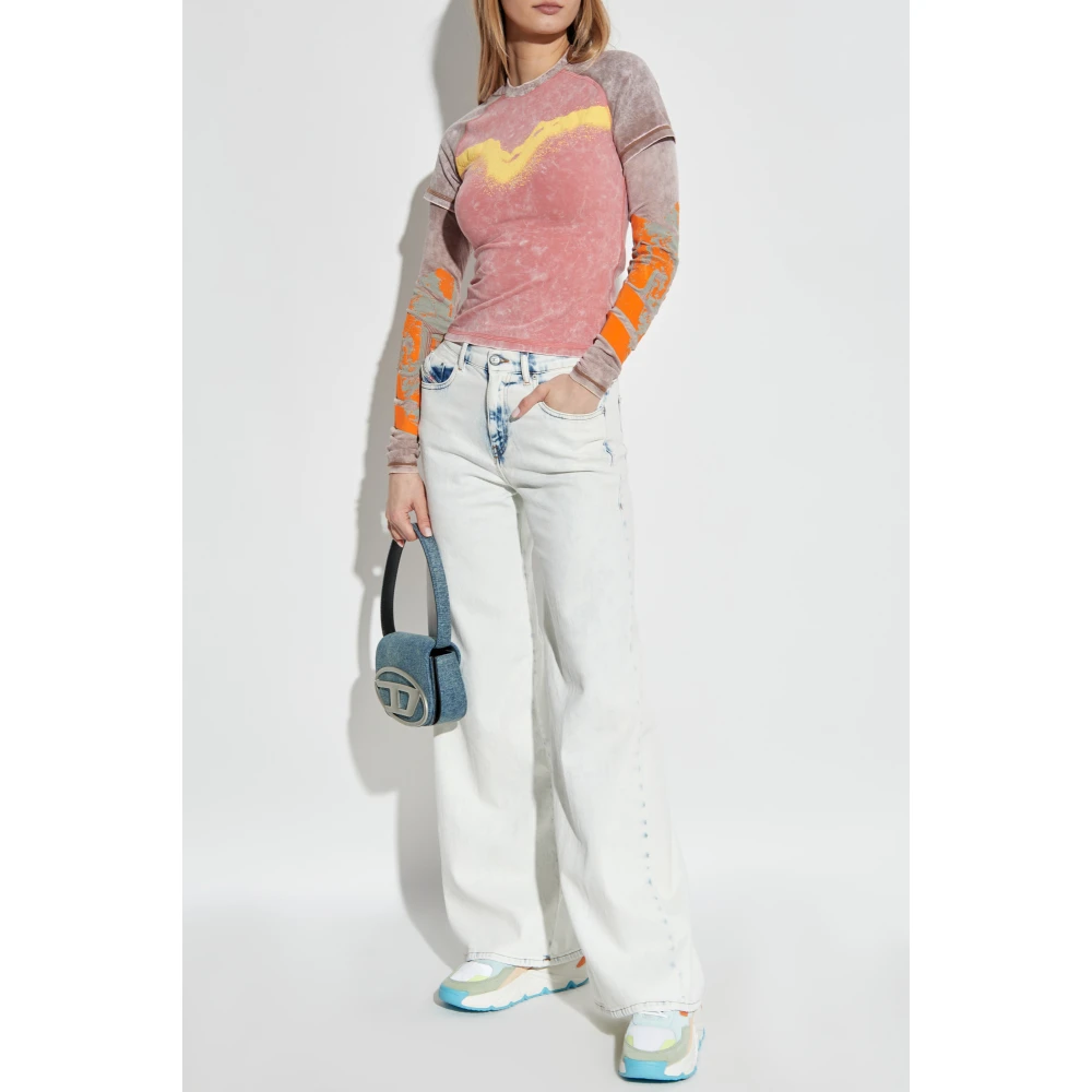 Diesel T-shirt T-Ironica Pink Dames