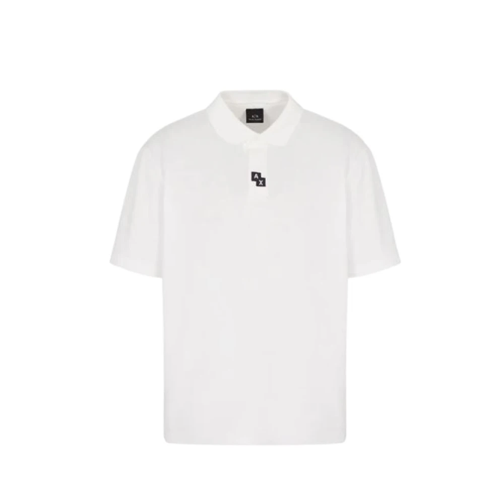Armani Exchange Men's White Polo - Polo Shirts - S - Tops
