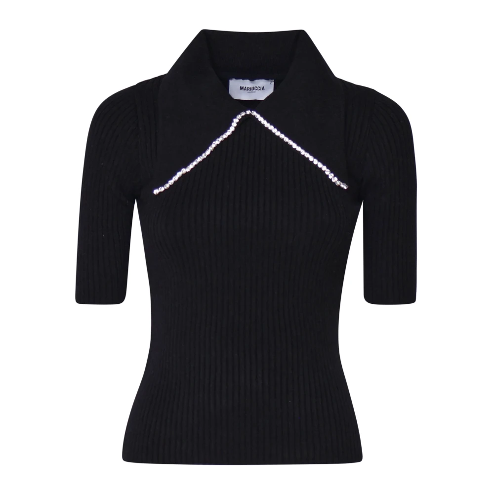 Mariuccia Milano Zwarte korte trui Black Dames