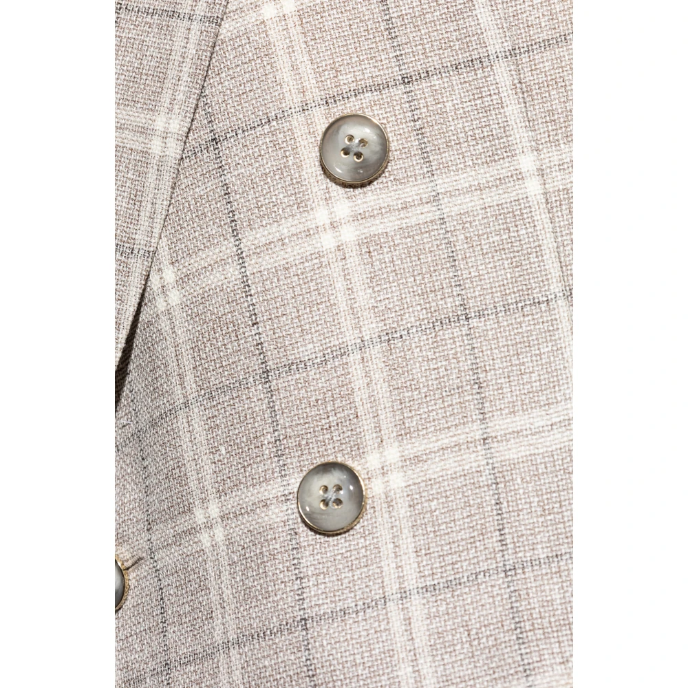 ETRO Blazer met ruitpatroon Gray Heren
