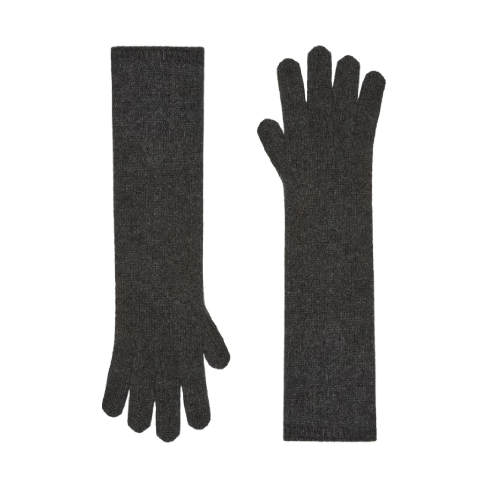Max Mara Kasjmier Korte Handschoenen Antraciet Gray Dames