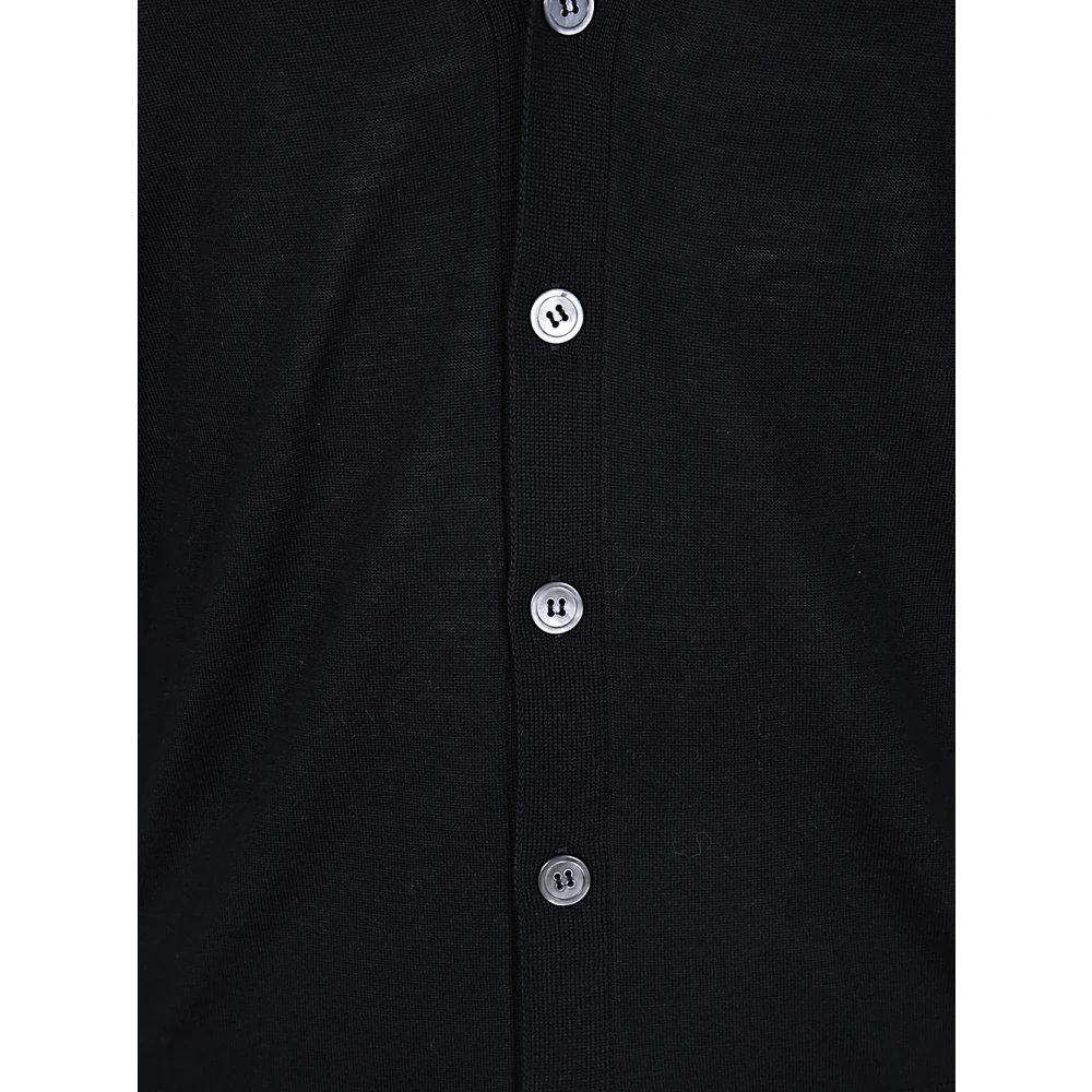 Filippo De Laurentiis Merino Cardigan Sweater Black Heren