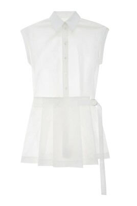 robe-chemise-mini-en-coton-blanc