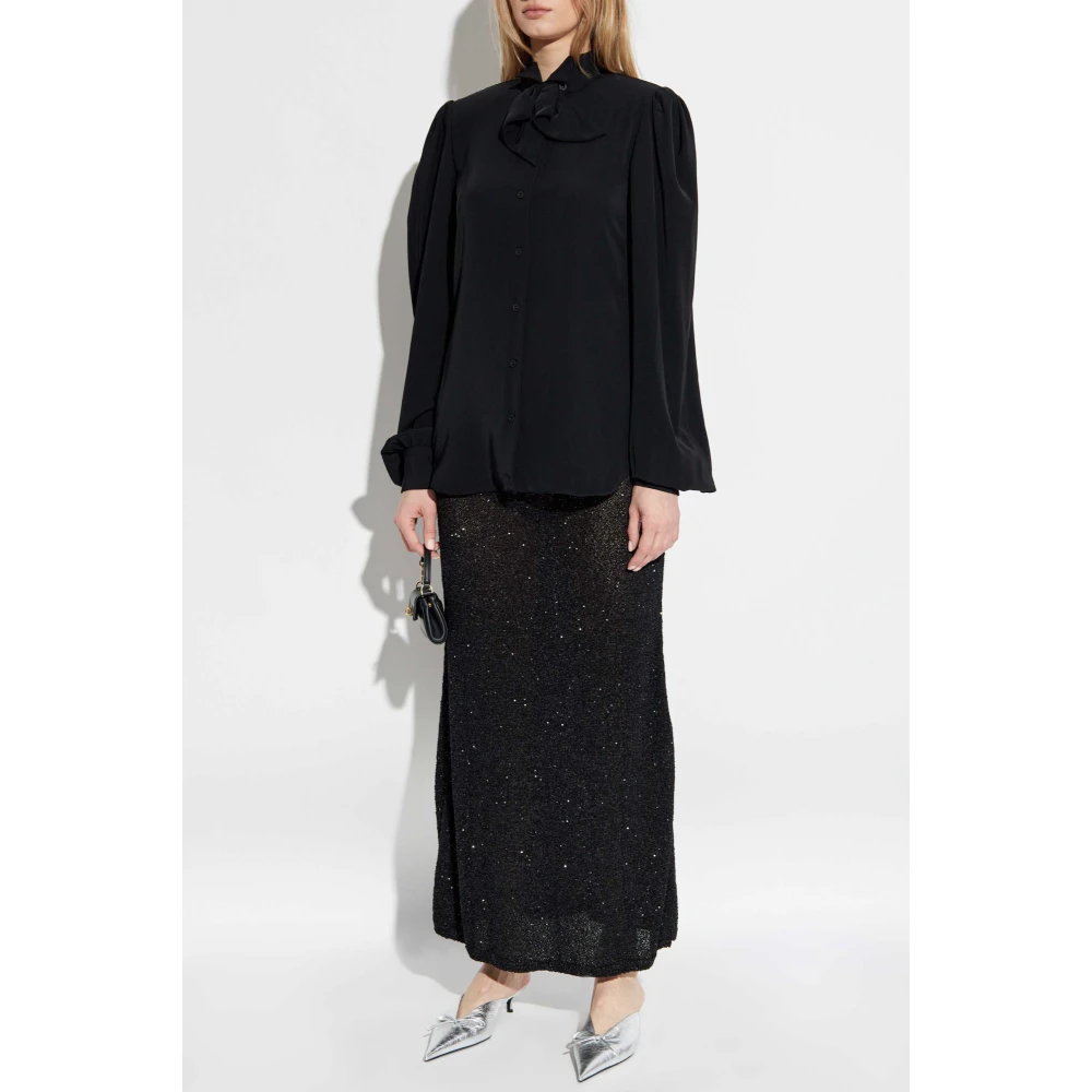 Balenciaga Maxi-rok met decoratieve afwerking Black Dames