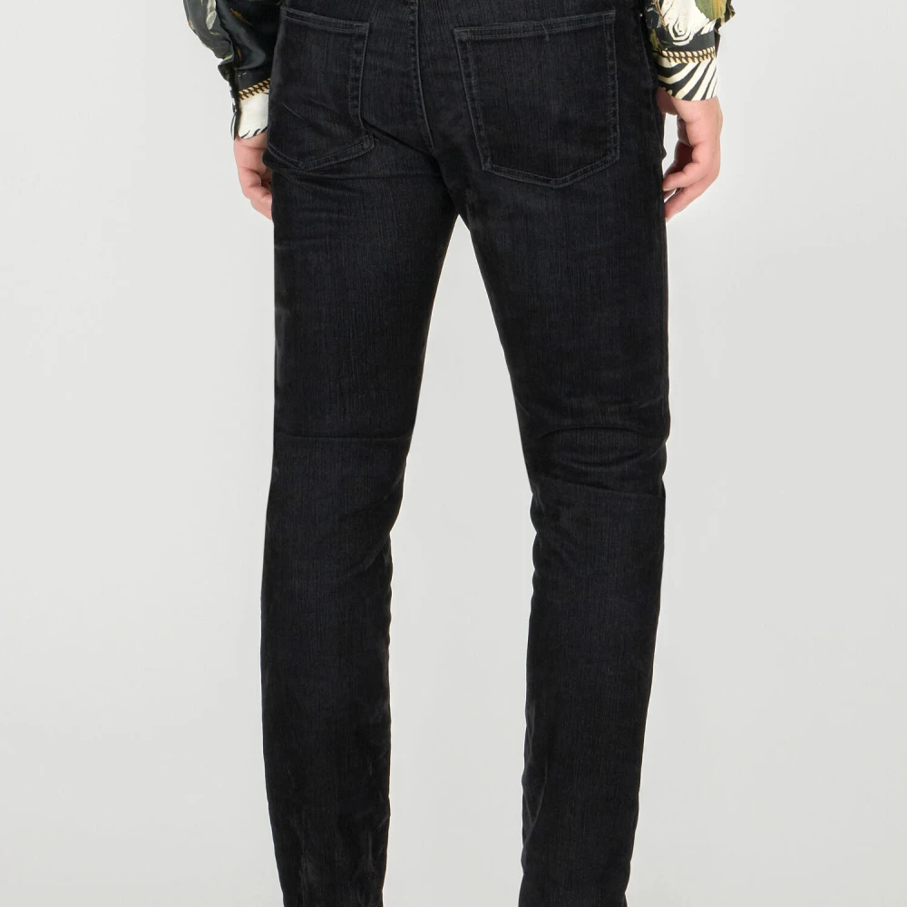 Roberto Cavalli Klassieke Jeans met Mid-rise Design Black Heren