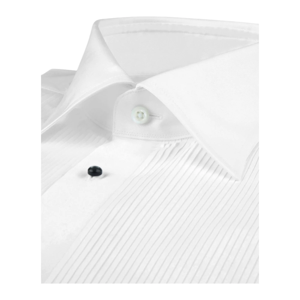 Stenströms Elegant Slim Fit Tuxedo Shirt White Heren