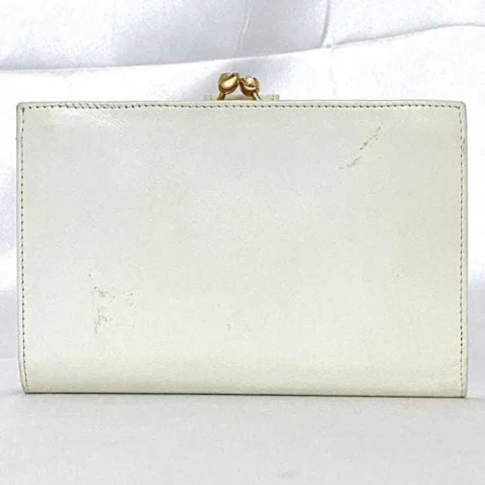 Gucci Vintage Pre-owned Leather wallets White Dames