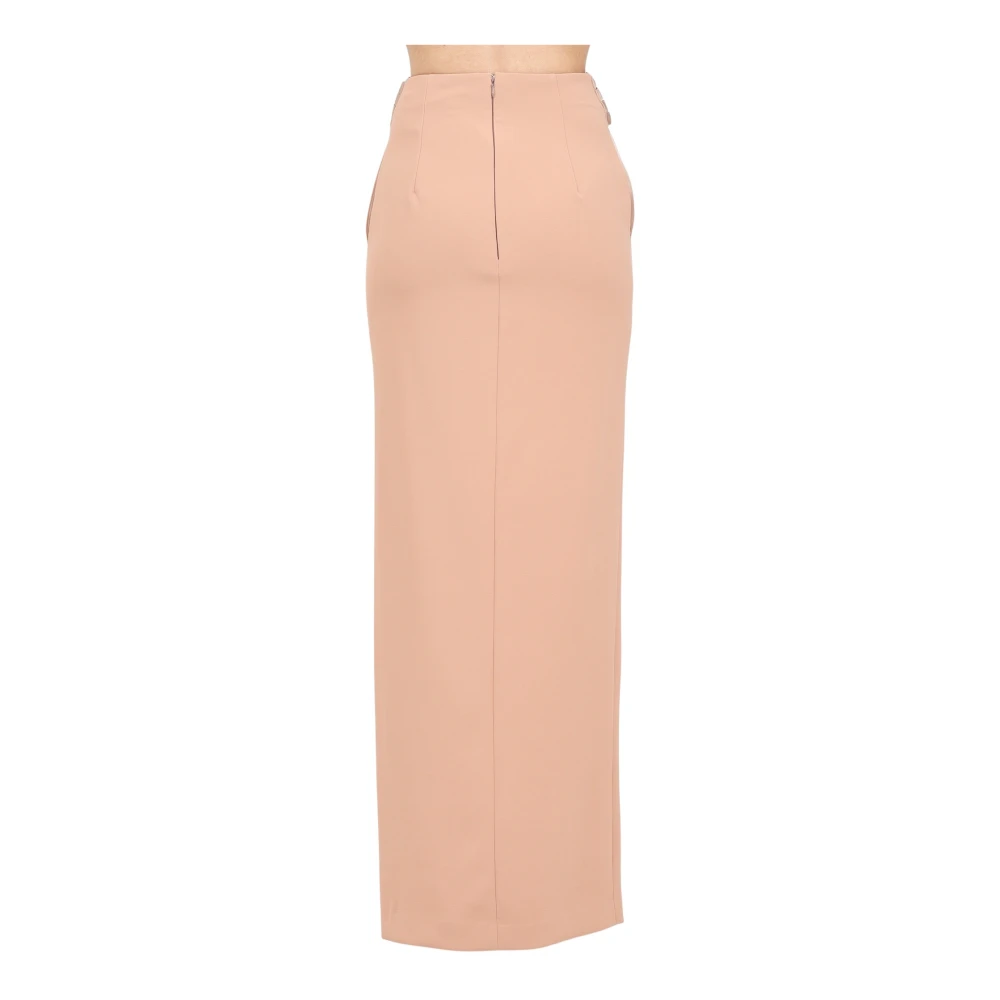 Elisabetta Franchi Elegante Nude Lange Rok Beige Dames