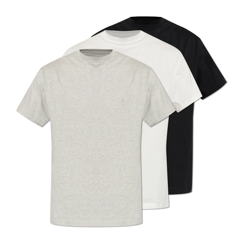 Jil Sander Men's Gray T-Shirts, M, Three-Pack T-Shirts