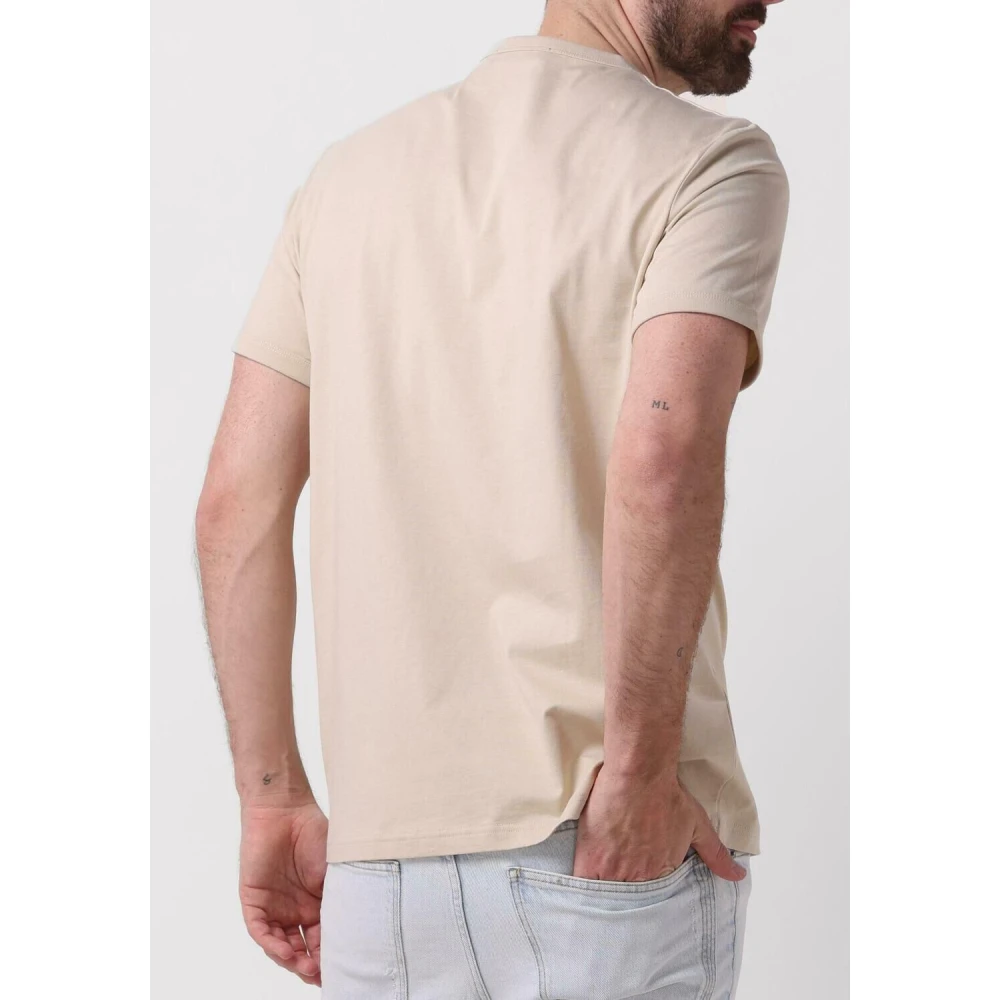 Fred Perry Heren Ringer T-shirt Casual Stijl Beige Heren