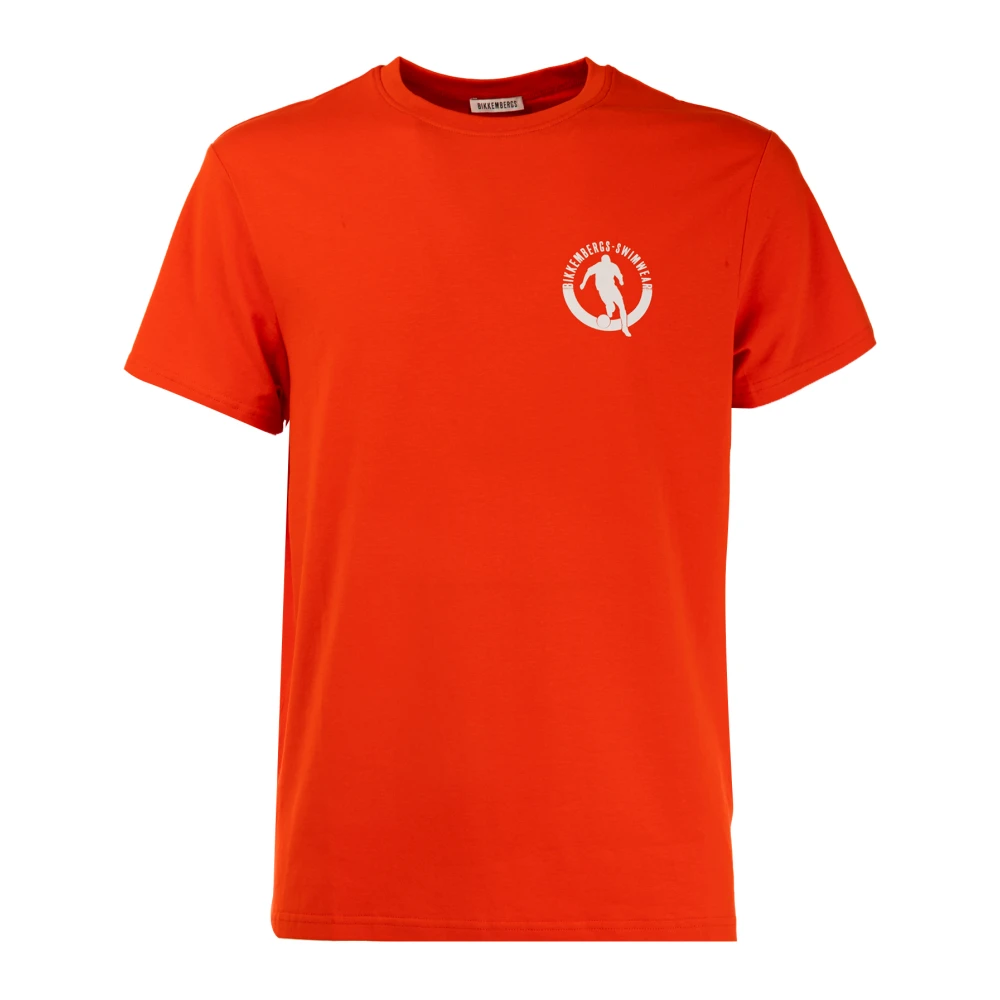 Bikkembergs Heren T-shirt met Eigen Stijl Orange Heren