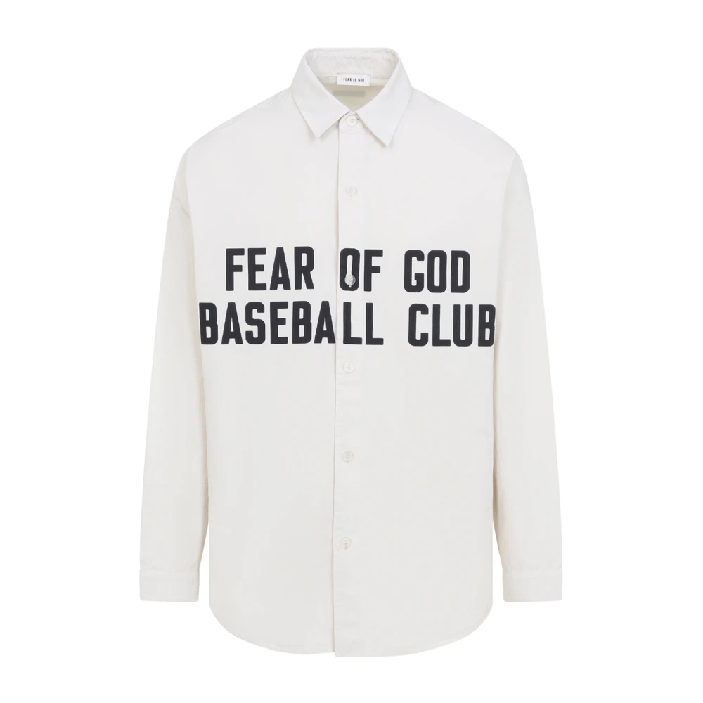 Fear Of God Beige Casual Shirts, Male, L, Garment Dyed Cotton Relaxed Shirt