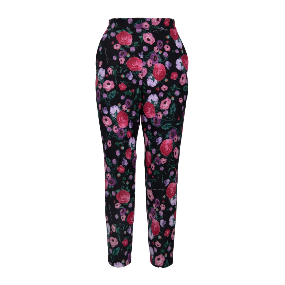 Elisabetta Franchi Bloemenpatroon Rits Haak Broek Multicolor Dames