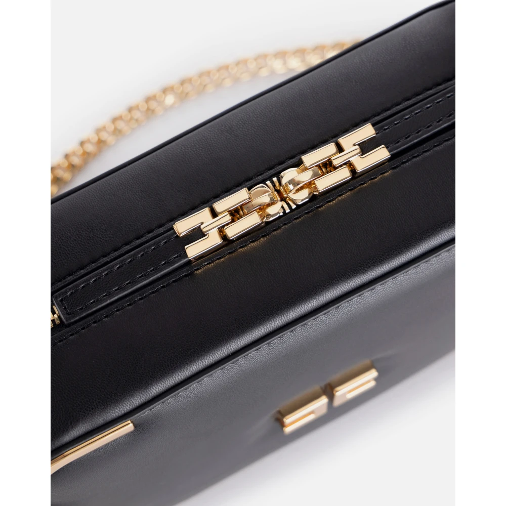 Elisabetta Franchi Zwarte Synthetisch Leren Schoudertas Black Dames